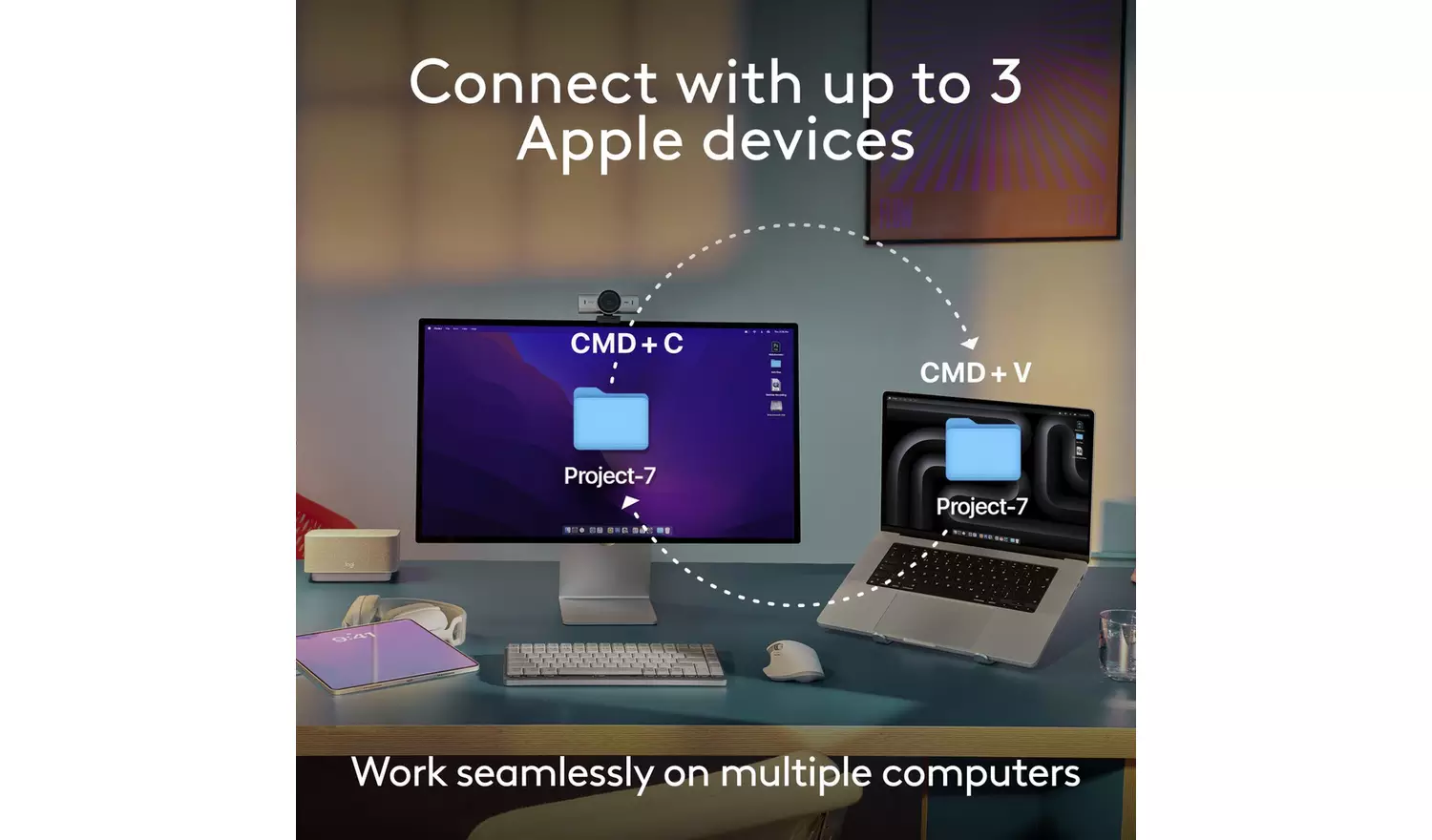 Logitech MX Anywhere 3S Mac Wireless Mouse - Pale Grey