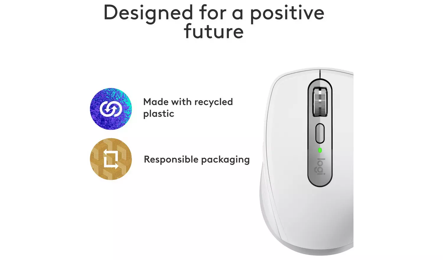 Logitech MX Anywhere 3S Mac Wireless Mouse - Pale Grey