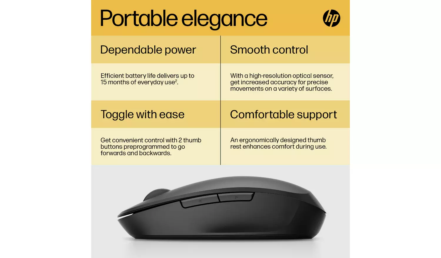 HP Dual Mode Wireless Mouse - Black