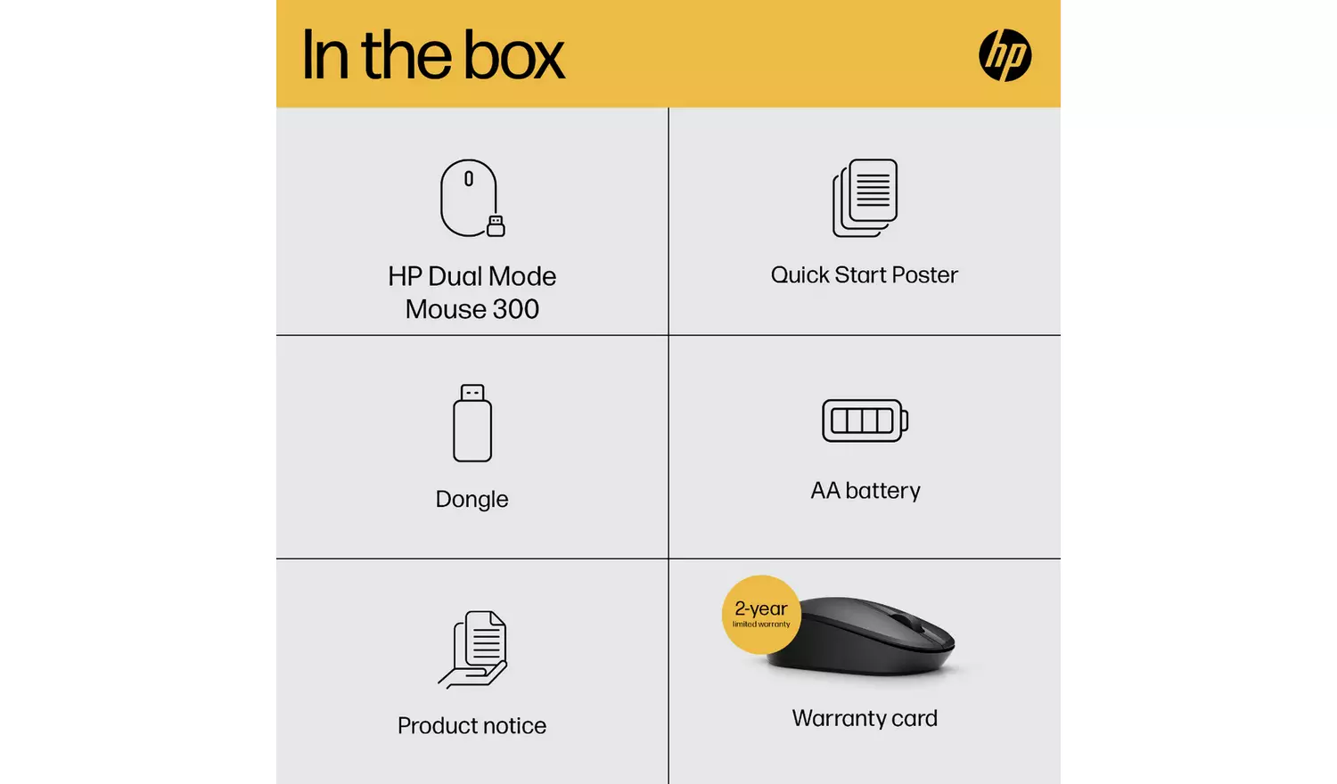 HP Dual Mode Wireless Mouse - Black