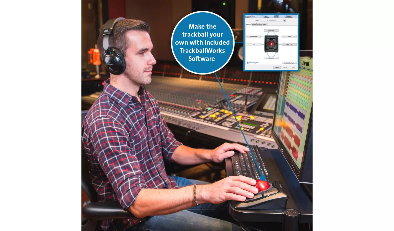 Kensington Expert Trackball Wireless Mouse - Black