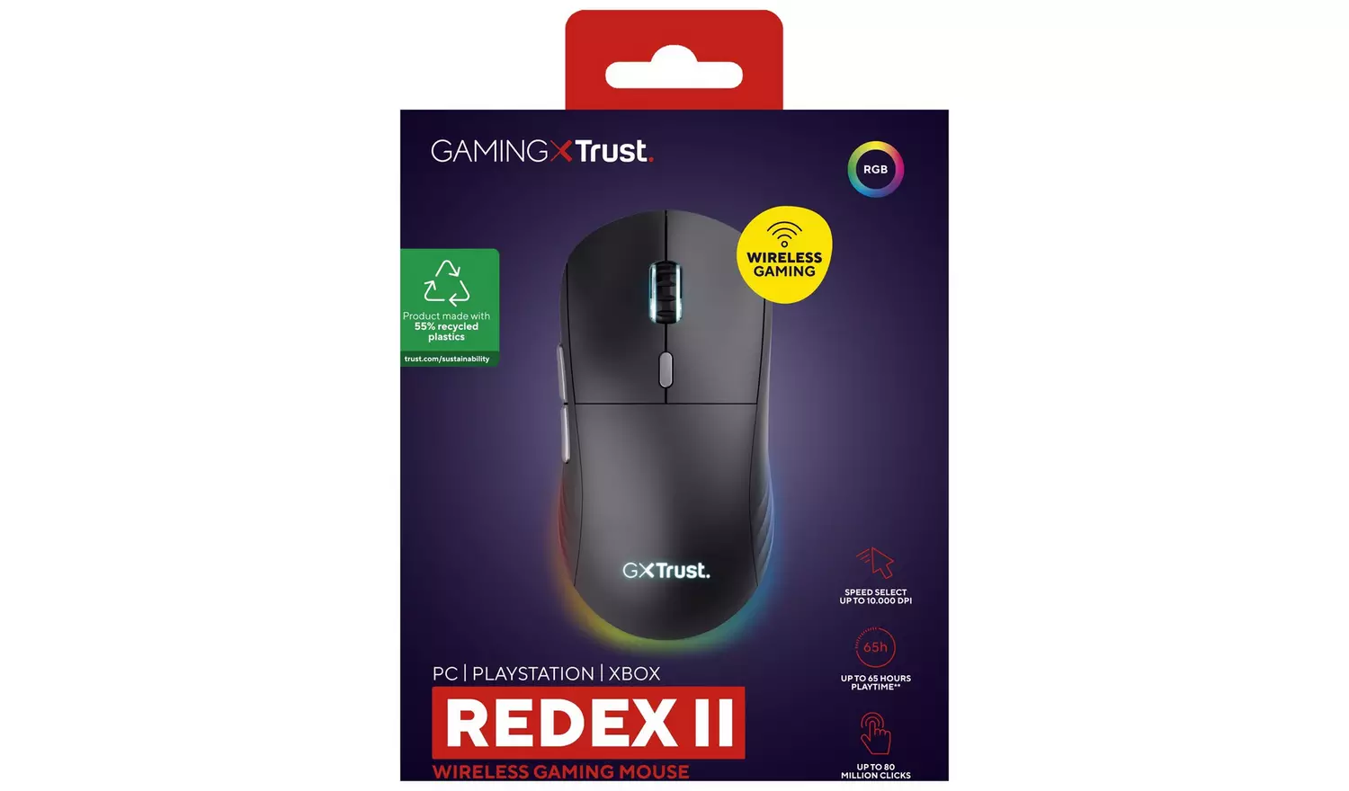 Trust GXT926 Redex II Wireless Mouse - Black