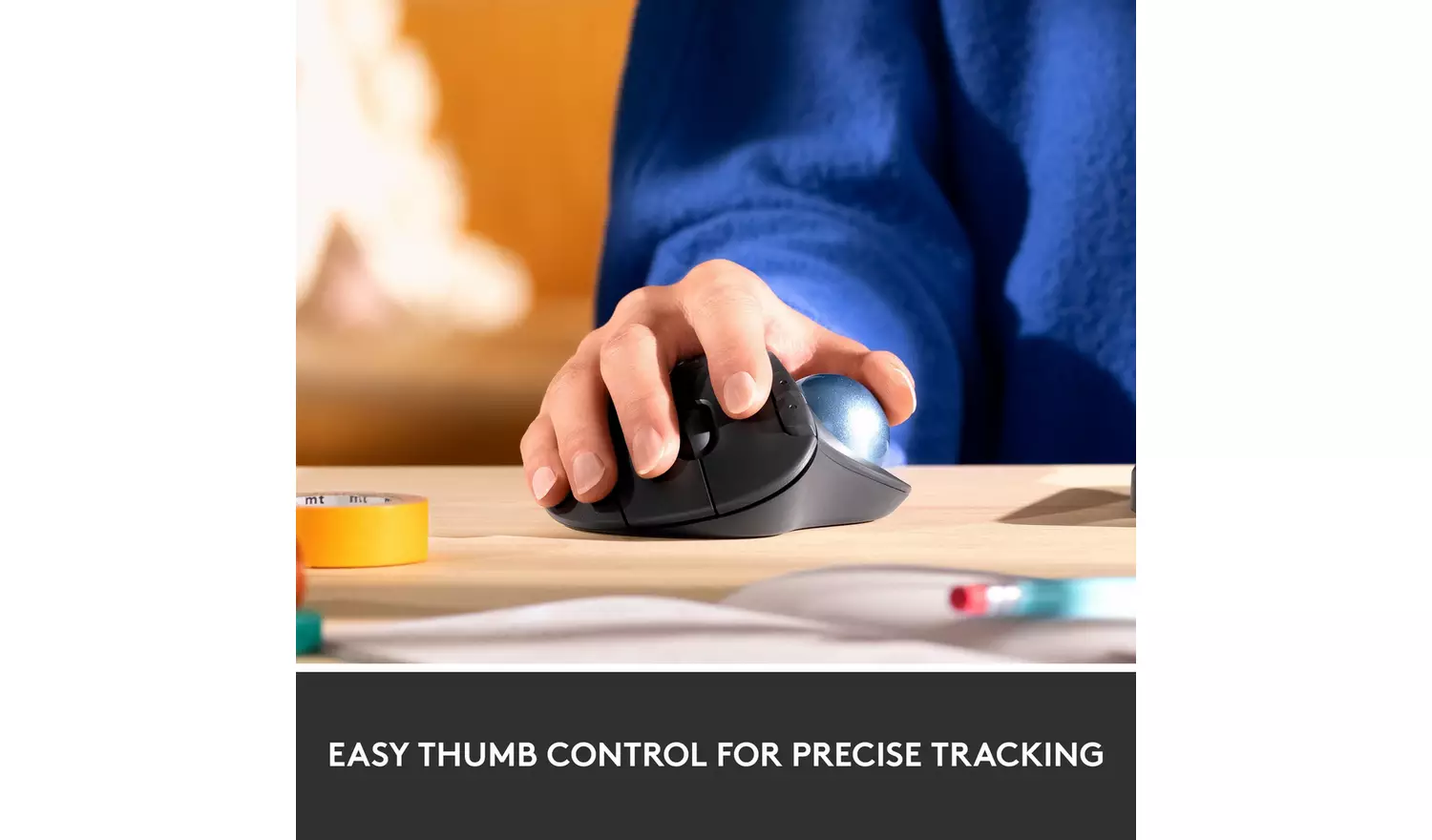 Logitech ERGO M575 Wireless Mouse - Grey