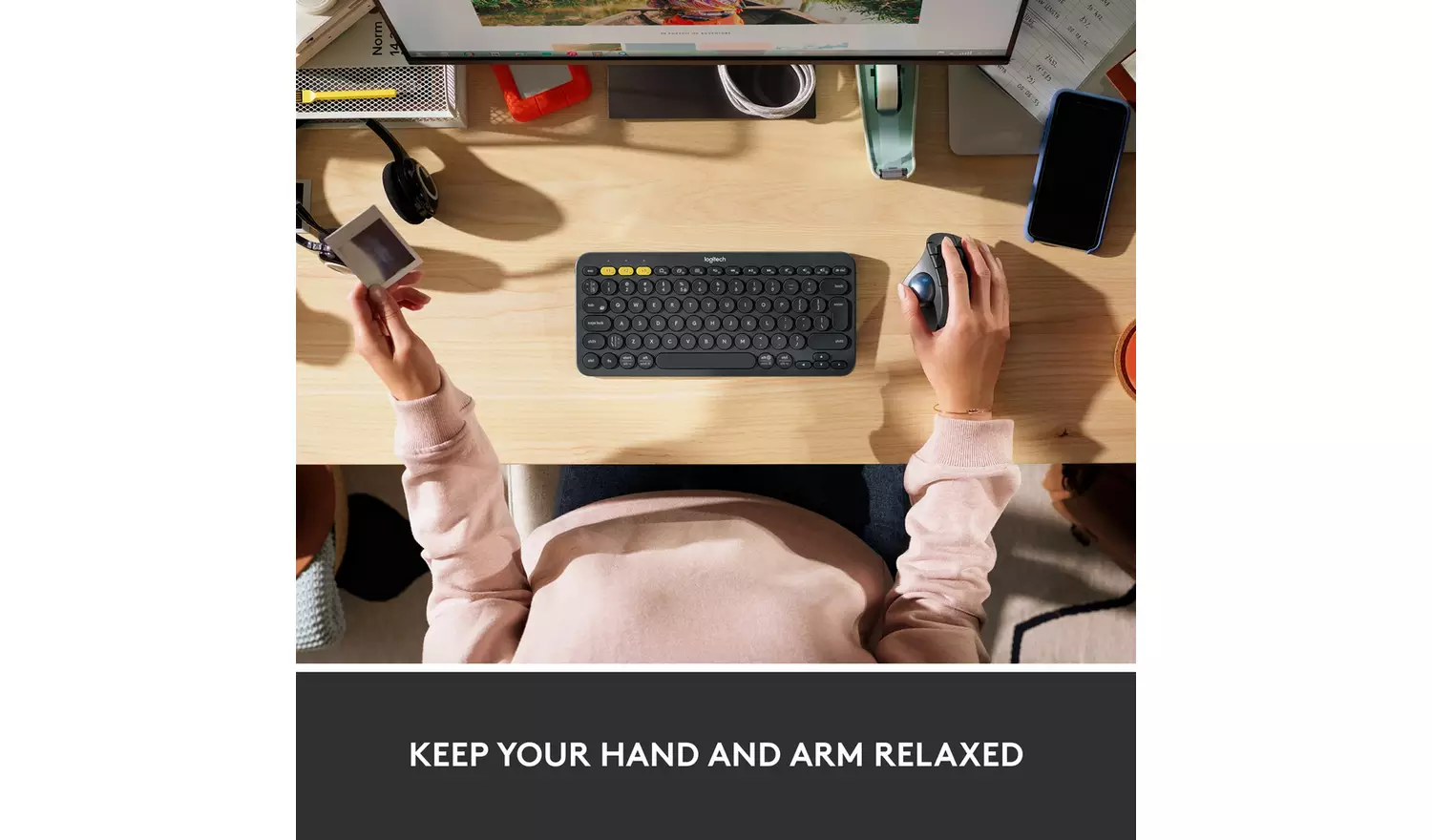 Logitech ERGO M575 Wireless Mouse - Grey