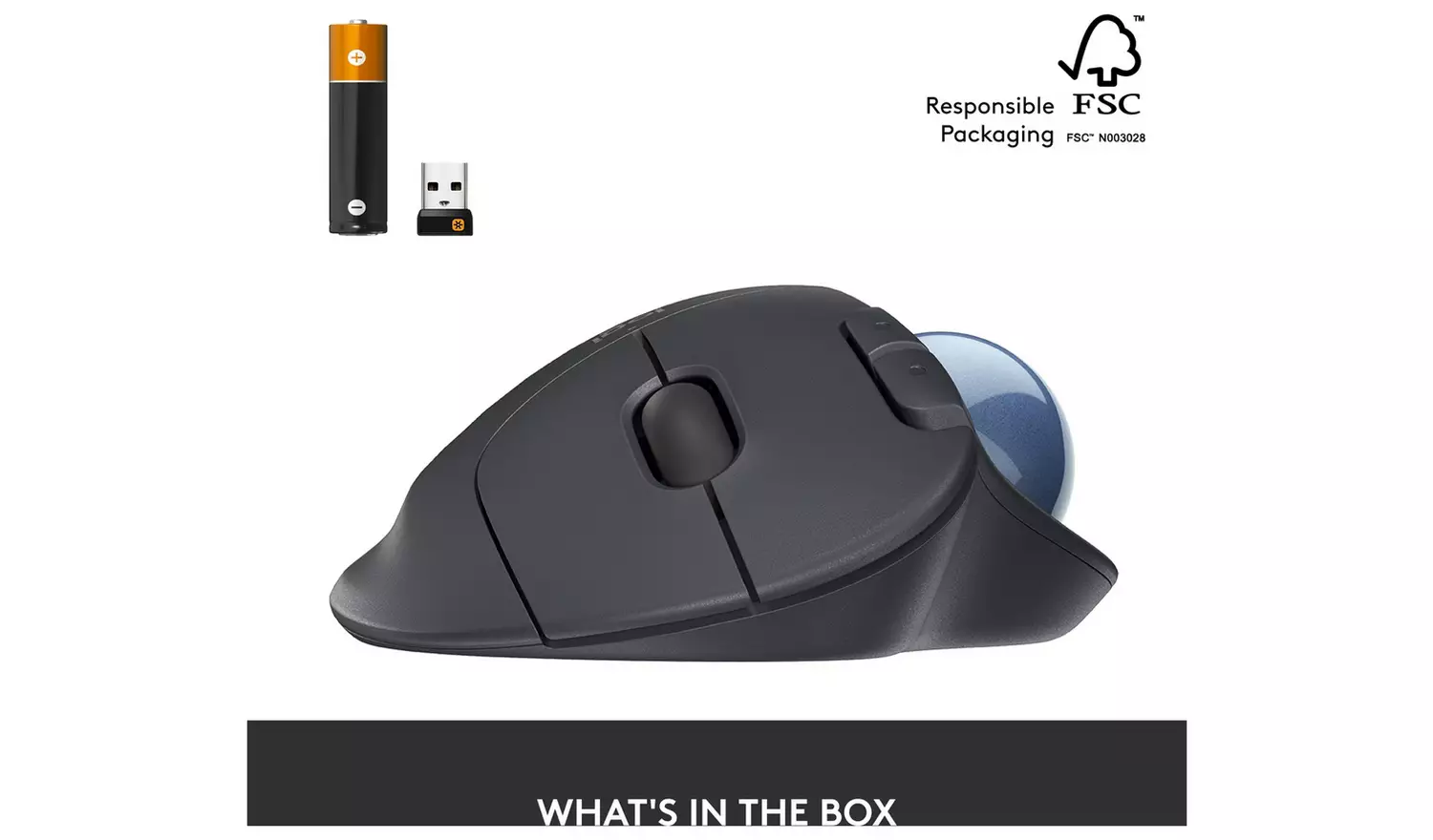 Logitech ERGO M575 Wireless Mouse - Grey