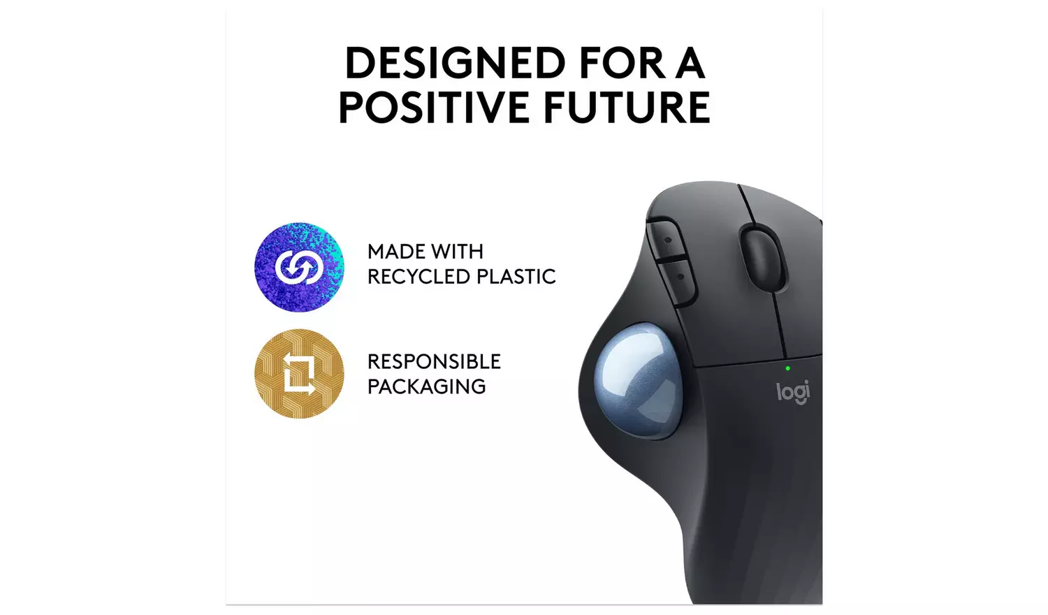 Logitech ERGO M575 Wireless Mouse - Grey