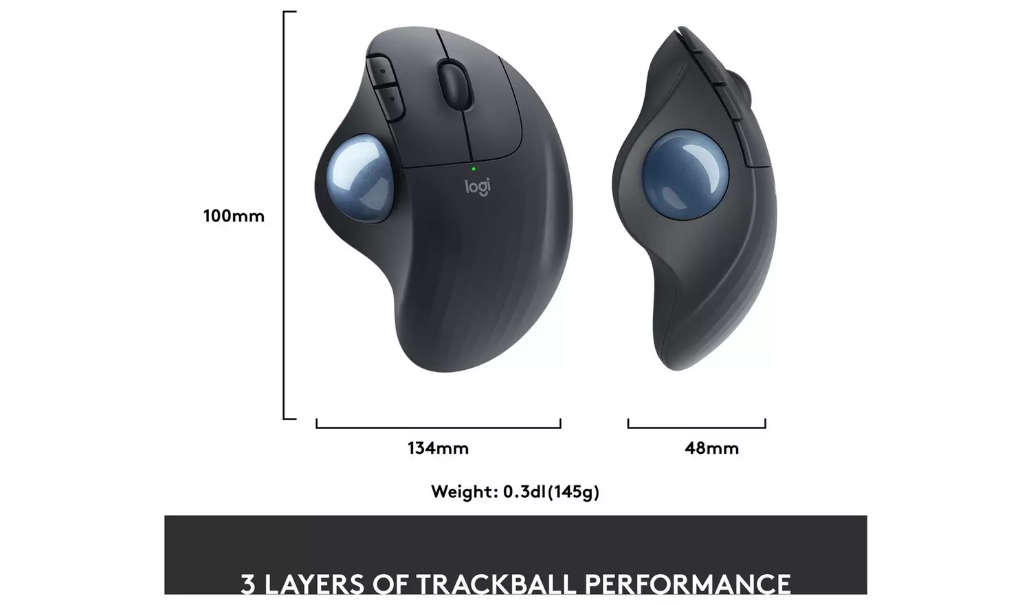 Logitech ERGO M575 Wireless Mouse - Grey