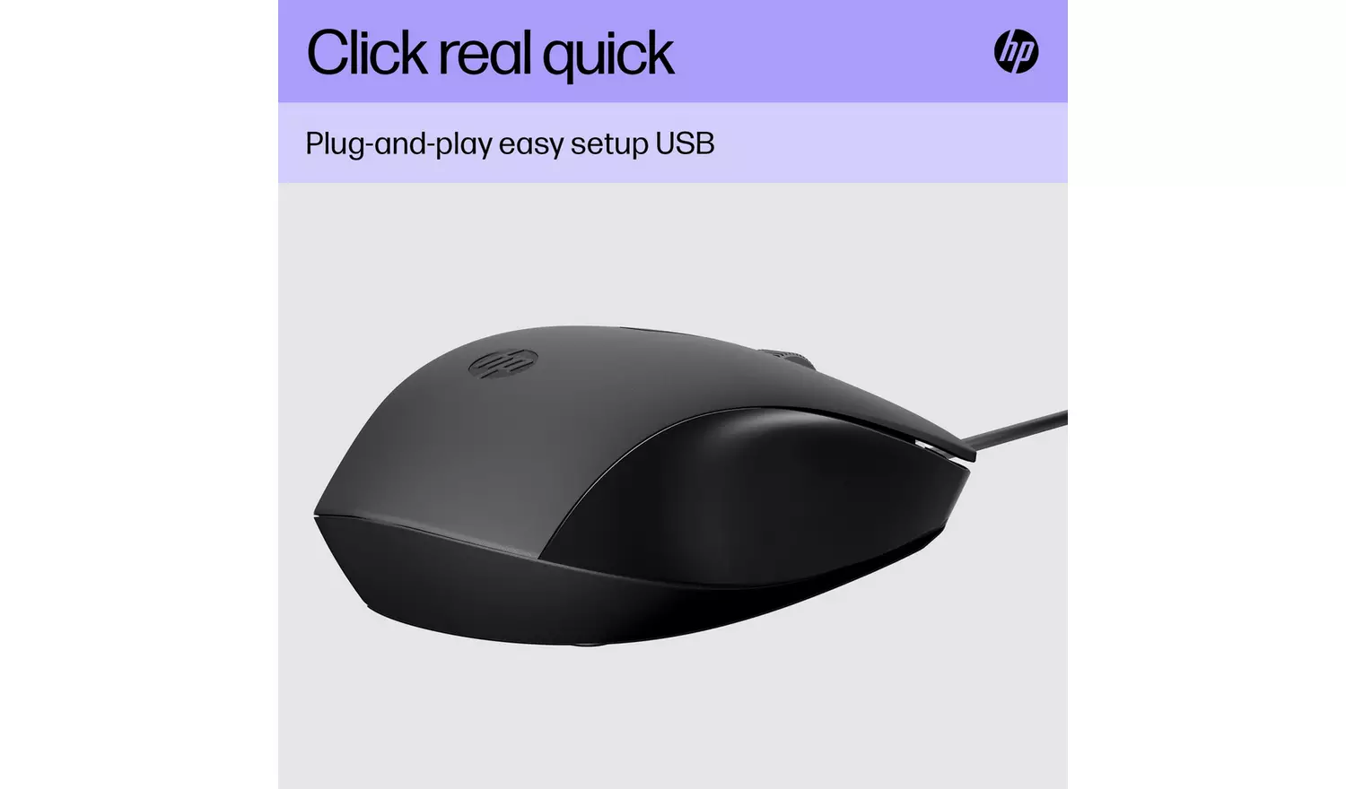 HP 150 Wired Mouse - Black