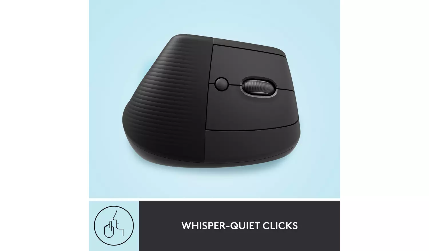 Logitech Lift Vertical Ergonomic Wireless Mouse - Black