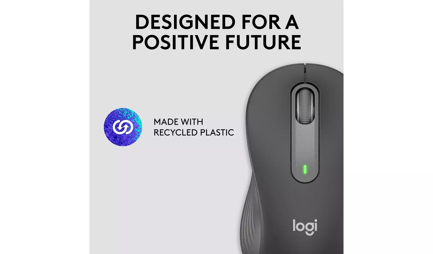 Logitech M650 Left Handed Wireless Mouse - Black