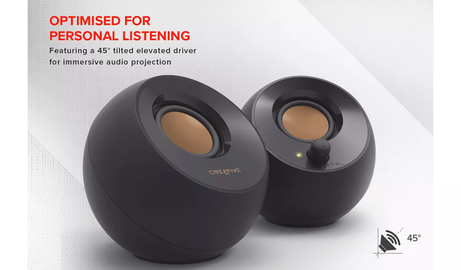 Creative Pebble v1 Modern 2.0 USB Desktop Speakers