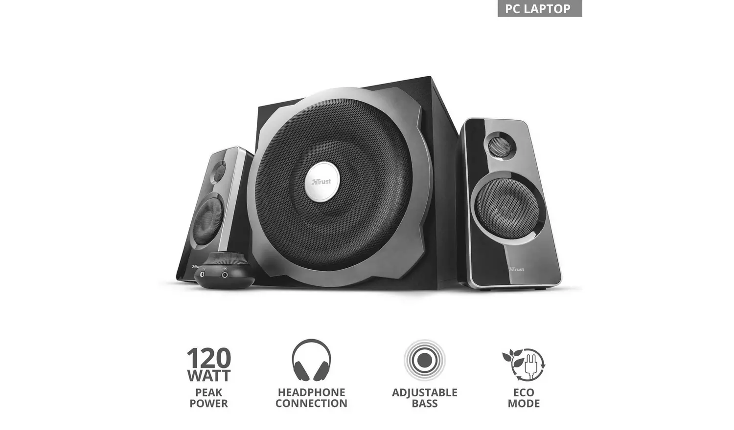 Trust Tytan 2.1 PC Speaker Set - Black
