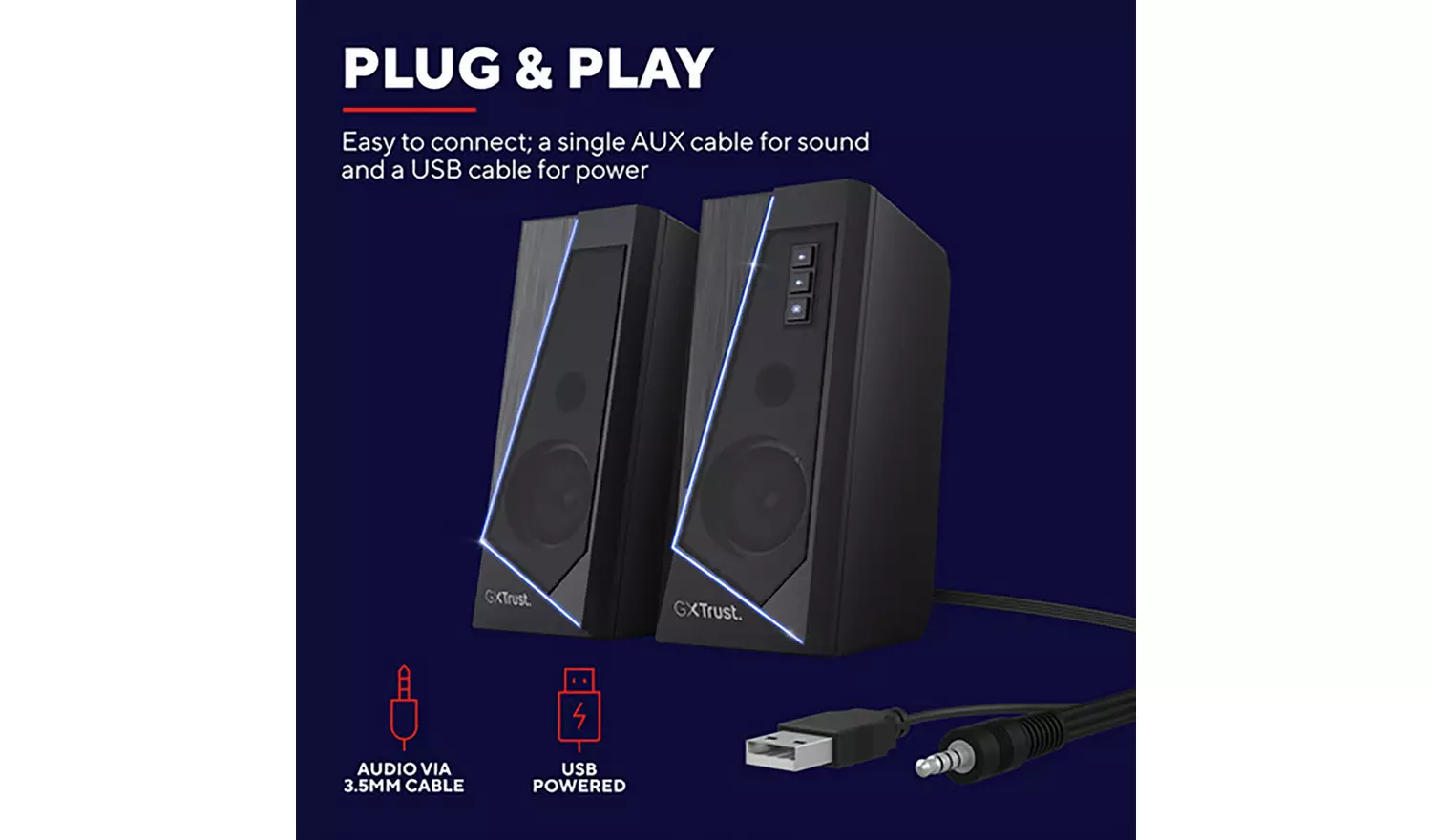 Trust Zoxa GXT609 PC Speaker Set - Black