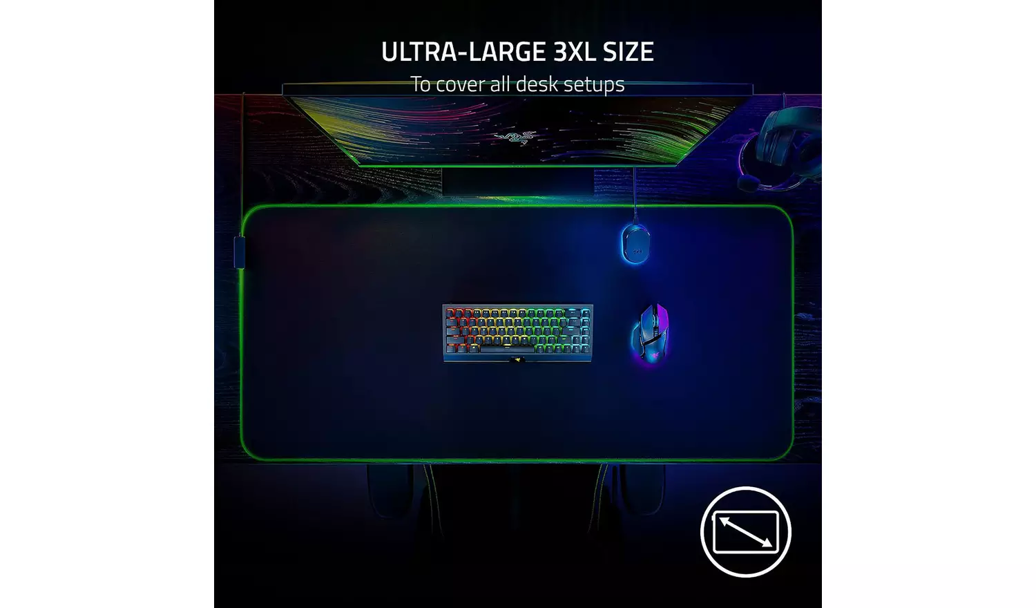 Razer Goliathus Chroma 3XL Mouse Mat - Black