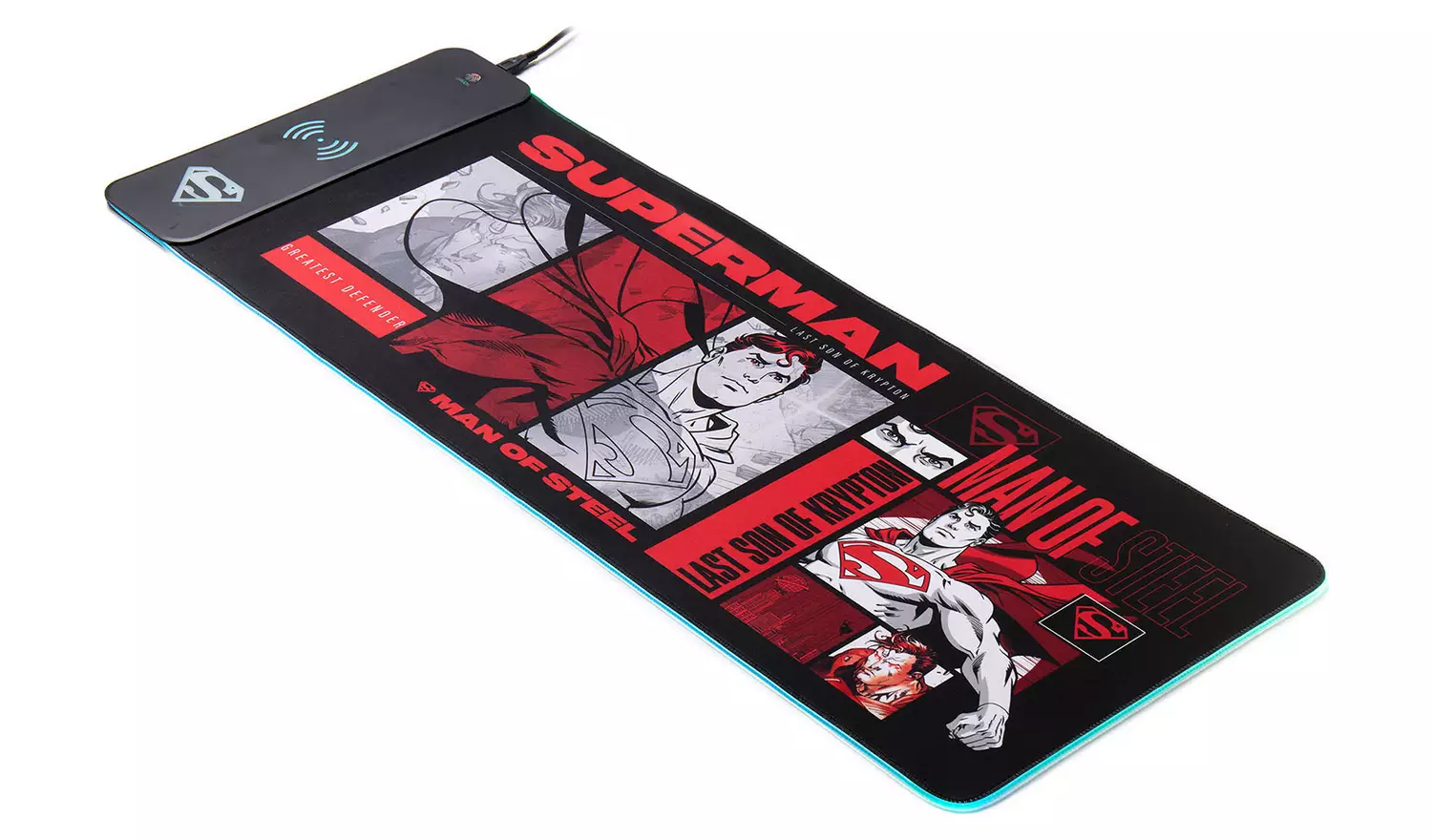 Superman Wireless Charging RGB Gaming Mat