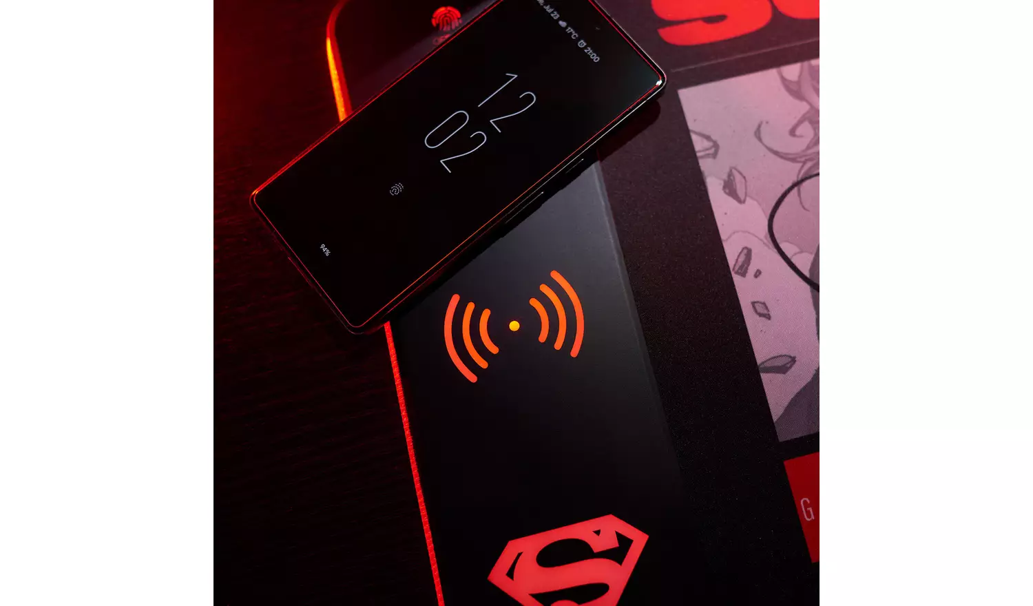 Superman Wireless Charging RGB Gaming Mat