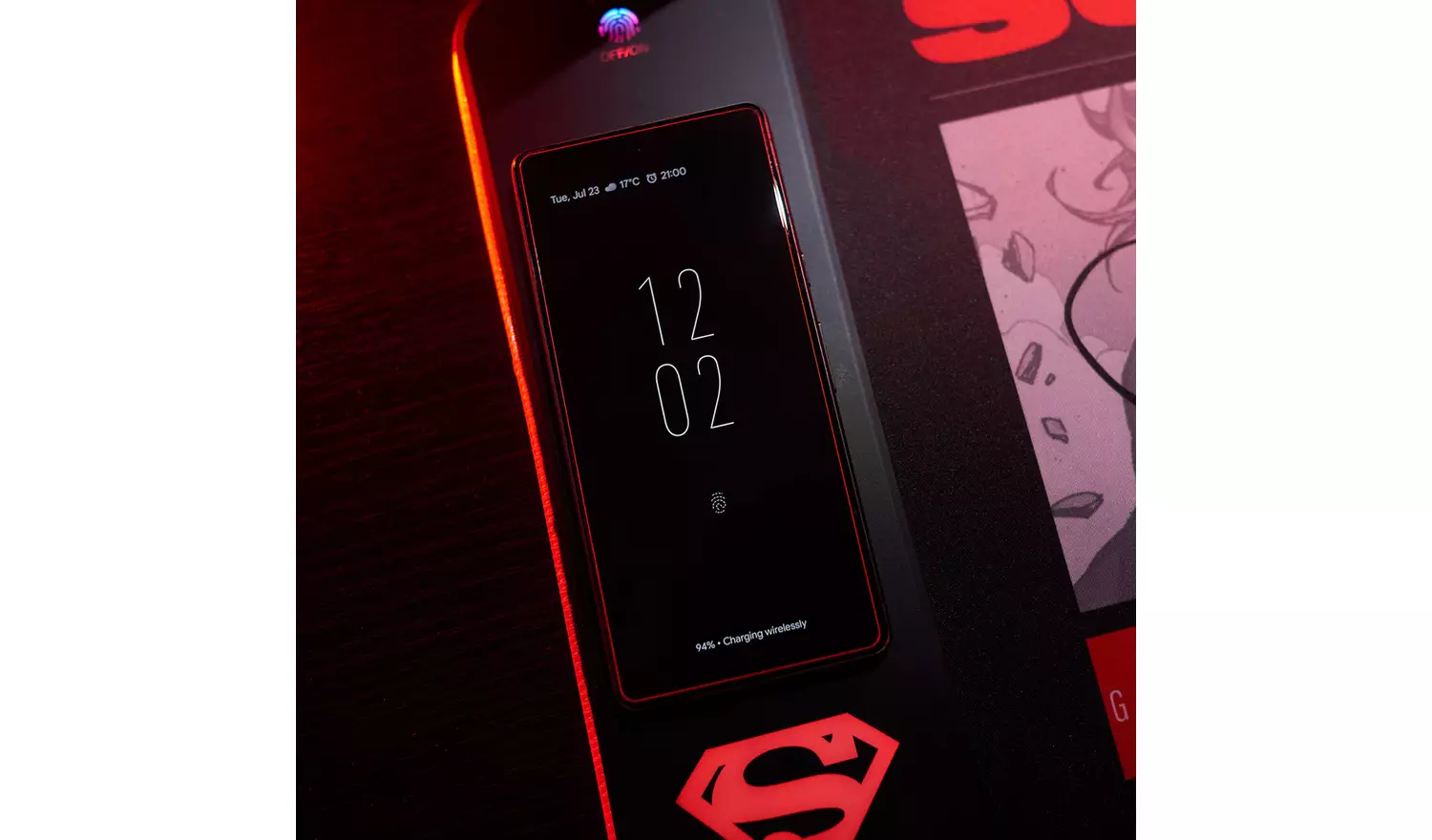 Superman Wireless Charging RGB Gaming Mat