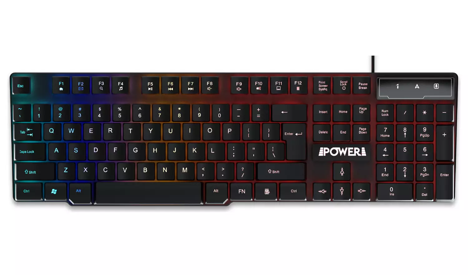 Power Gaming Recon Ocelot RGB Wired Gaming Keyboard - Black