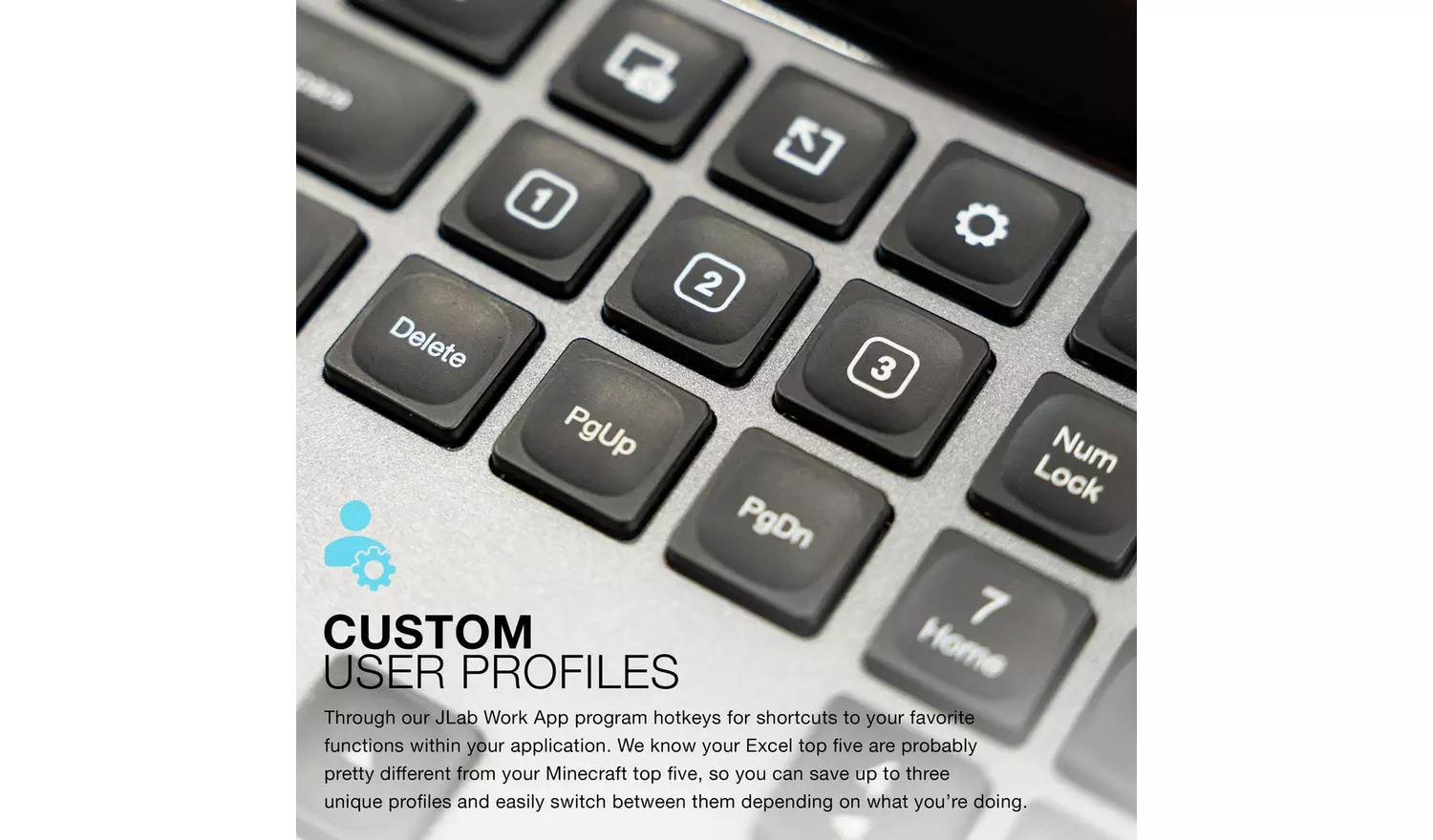 JLab Epic Wireless Bluetooth Keyboard - Black