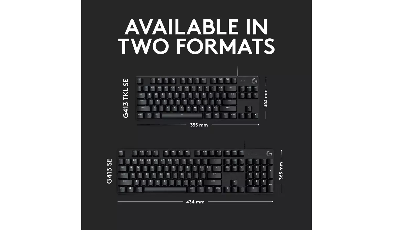 Logitech G413 SE Wired Gaming Keyboard - Black
