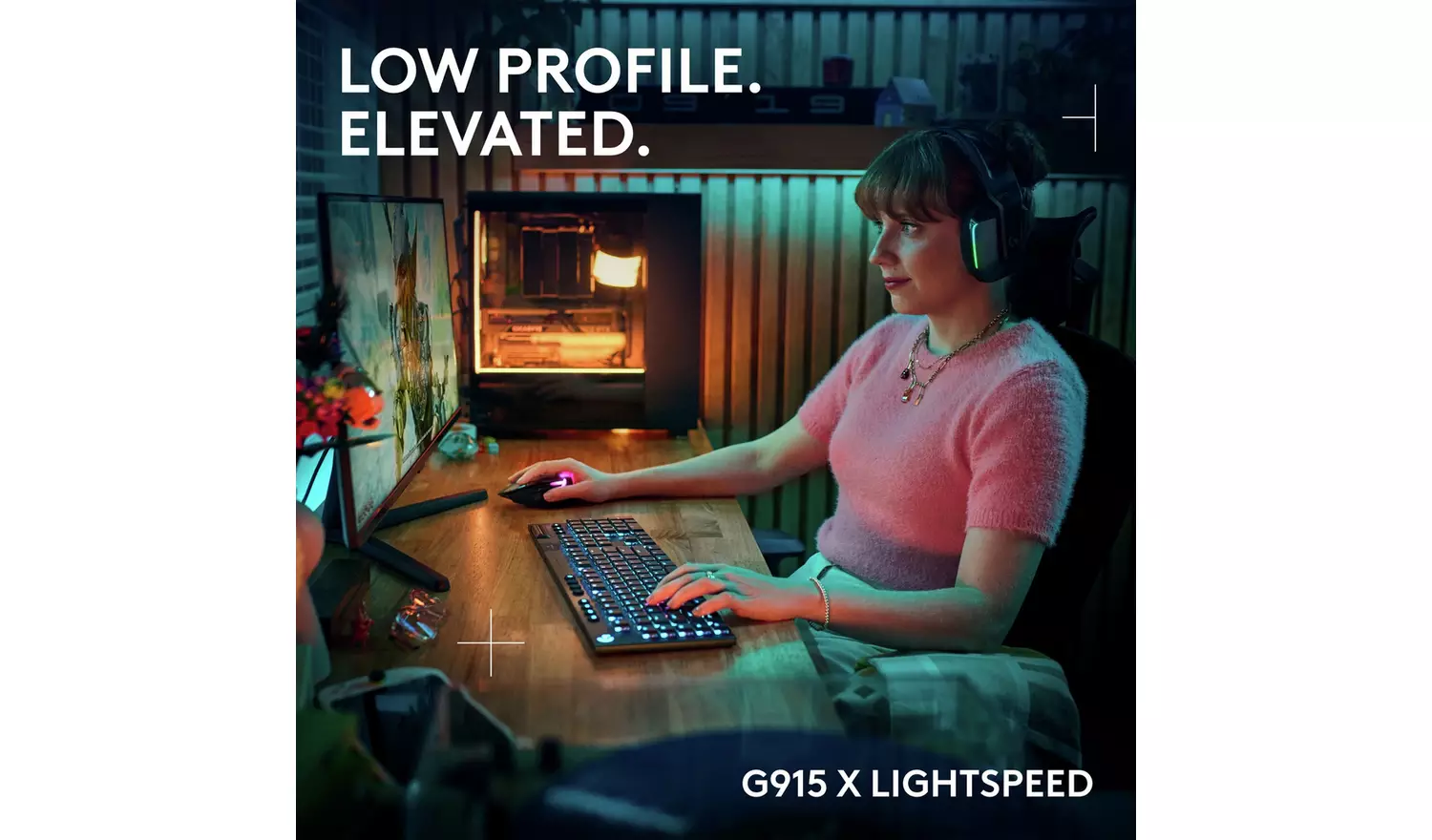 Logitech G915 X Lightspeed Wireless Gaming Keyboard - Black