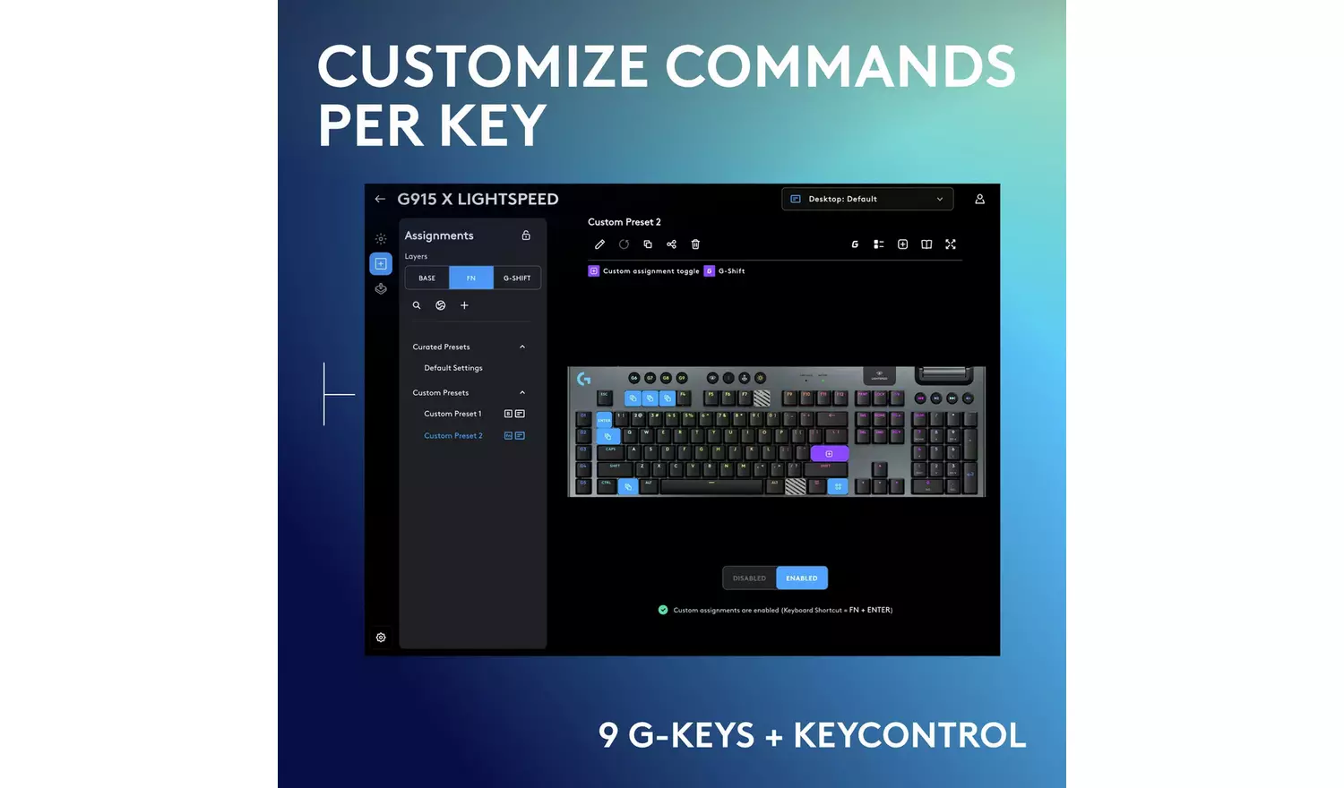 Logitech G915 X Lightspeed Wireless Gaming Keyboard - Black
