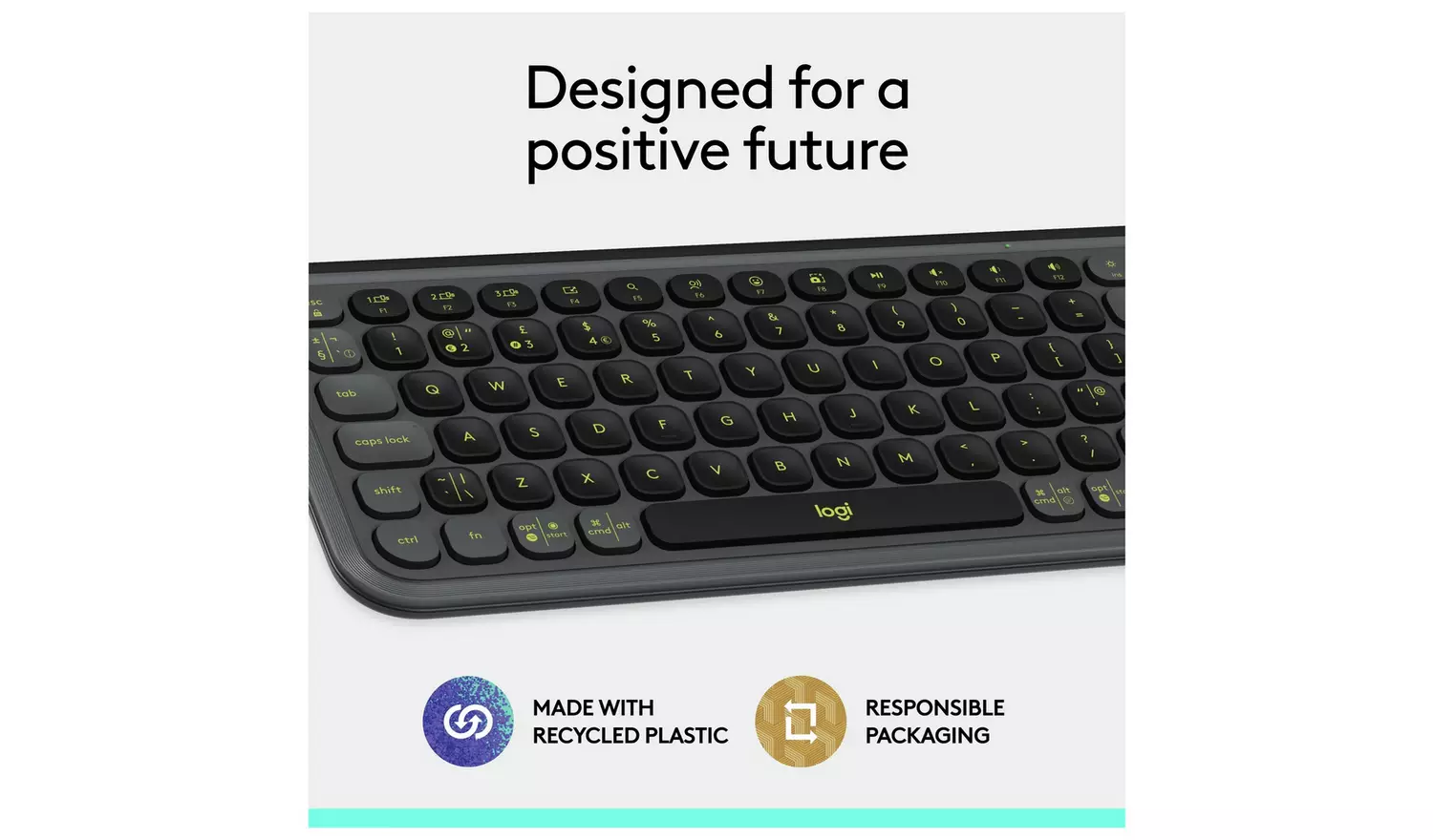 Logitech POP Icon Keys Wireless Keyboard - Graphite