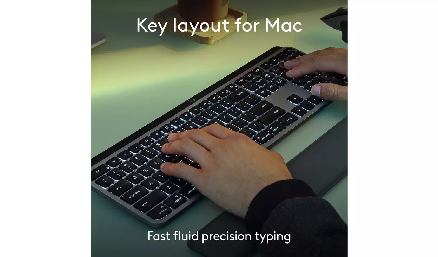 Logitech MX Keys S Mac Wireless Keyboard - Grey