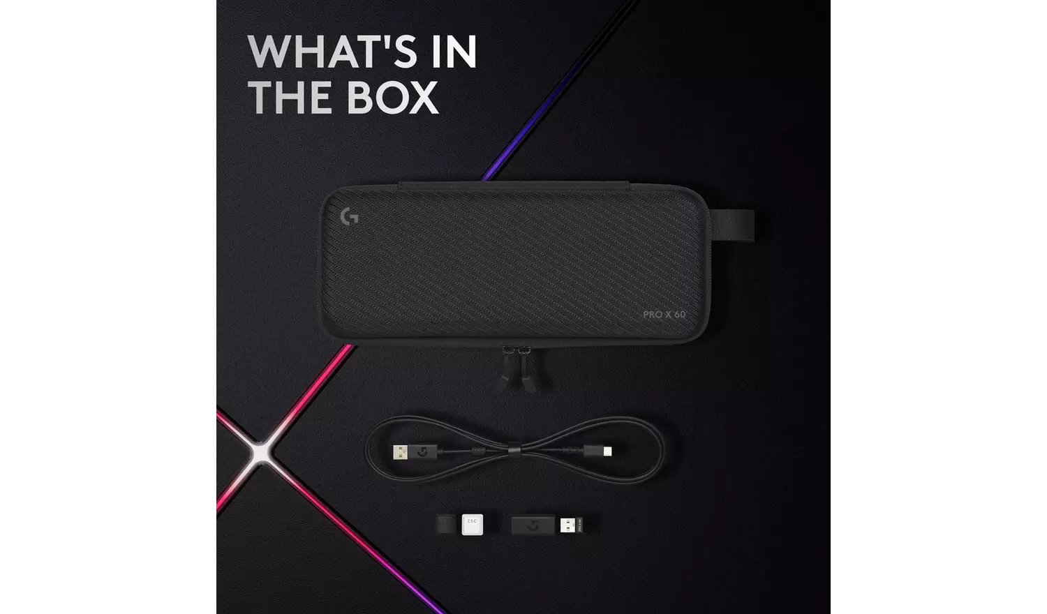 Logitech Pro X 60 Lightspeed Wireless Keyboard - Black