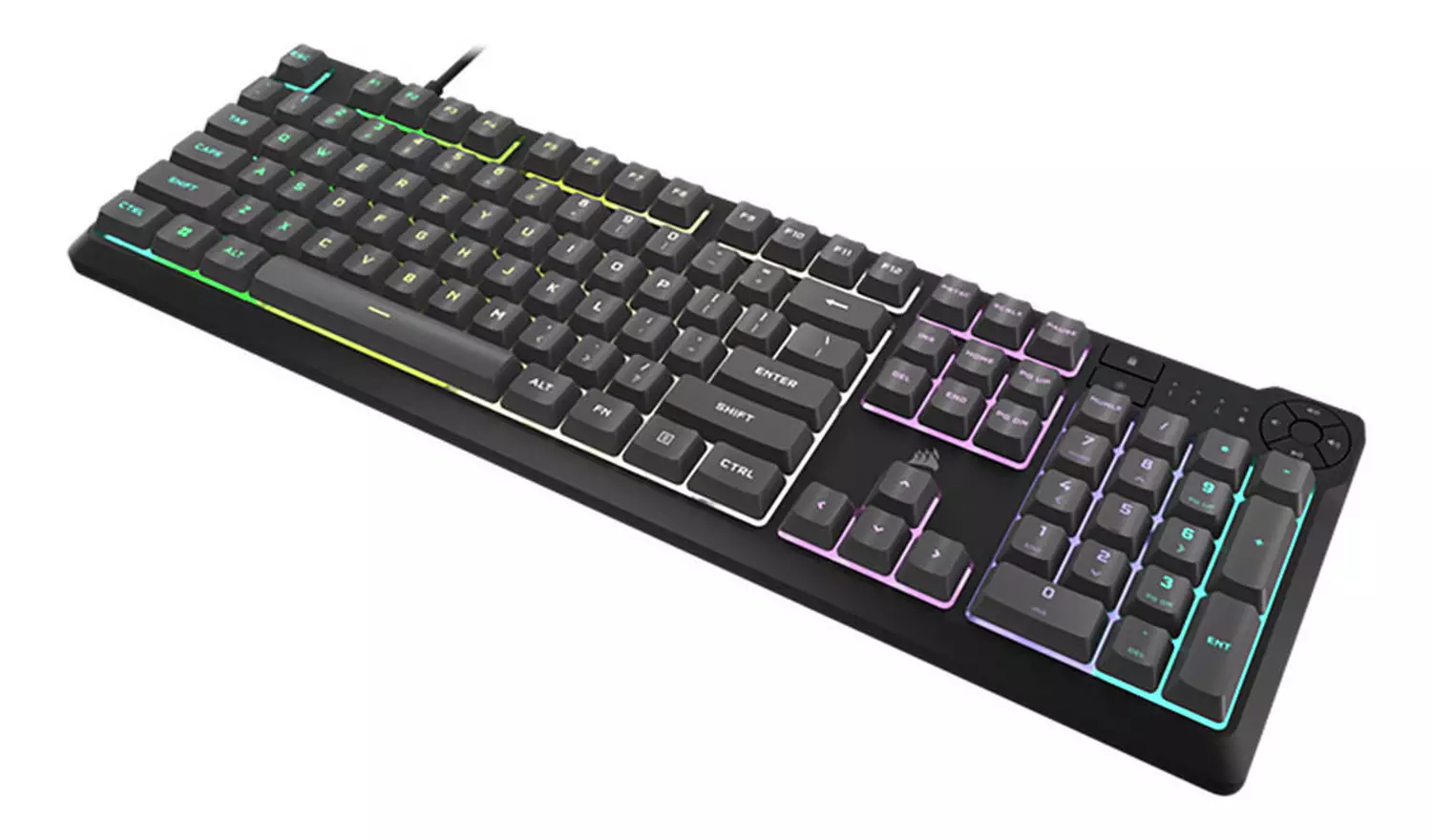 Corsair K55 Core Steel Wired Gaming Keyboard - Grey