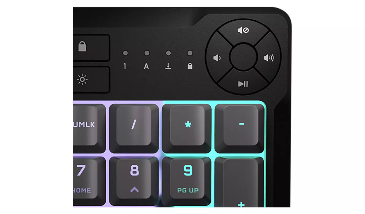 Corsair K55 Core Steel Wired Gaming Keyboard - Grey