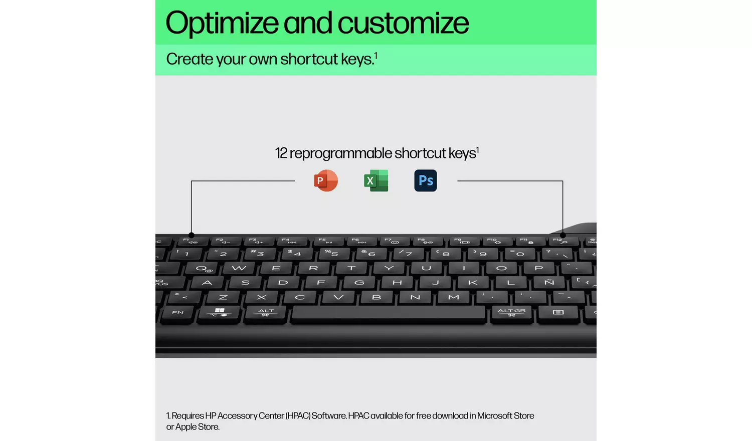 HP 460 Multi-Device Wireless Bluetooth Keyboard - Black