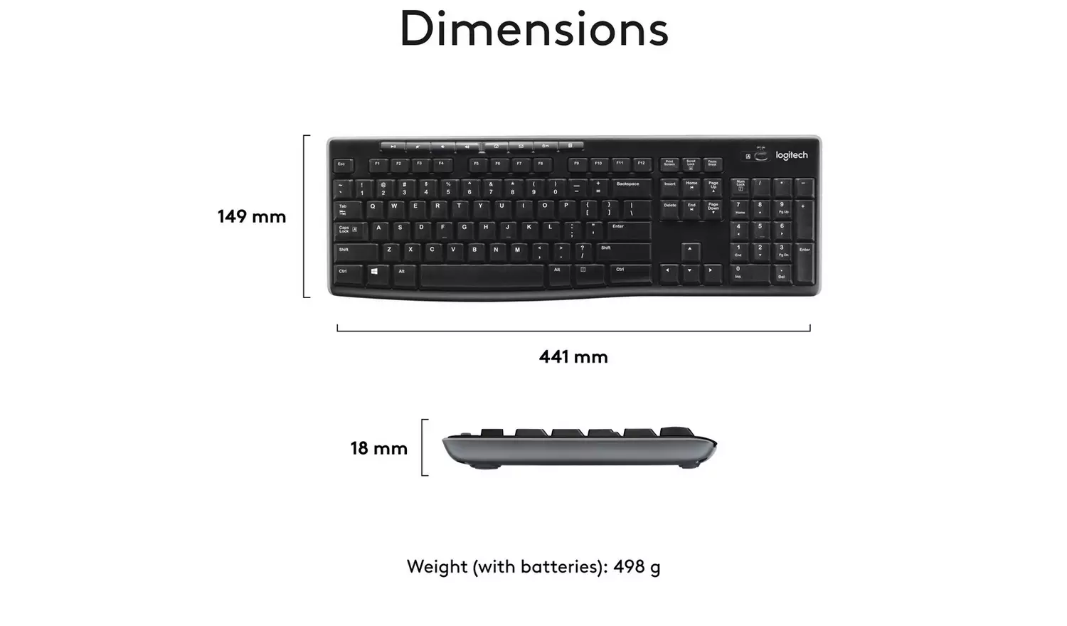 Logitech MK270 Wireless Mouse and Keyboard