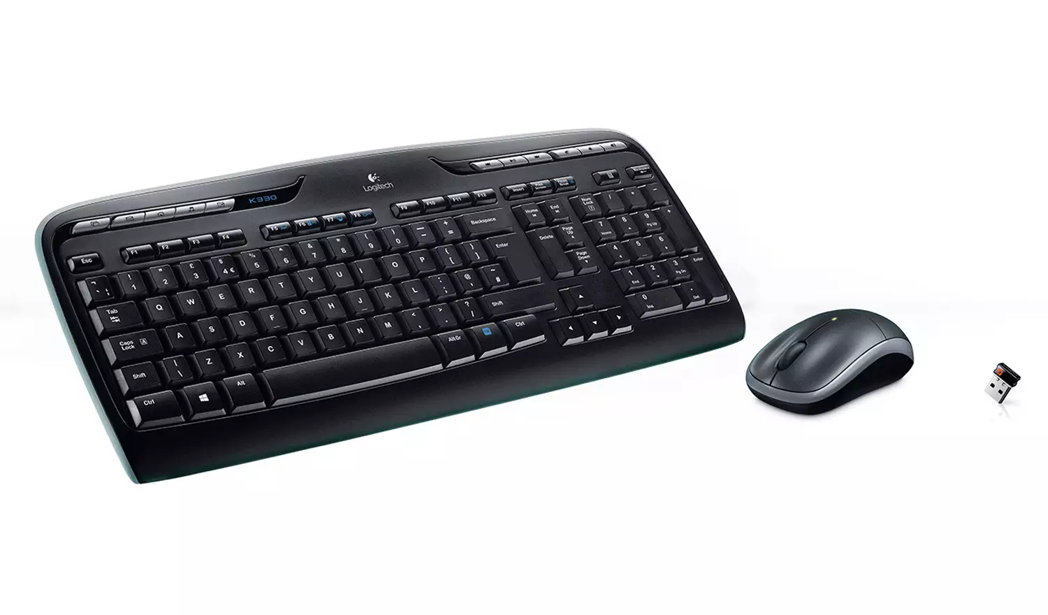 Logitech MK330 Wireless Mouse and Keyboard - Black