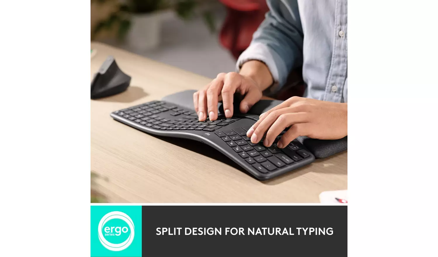 Logitech ERGO K860 Wireless Ergonomic Keyboard - Grey