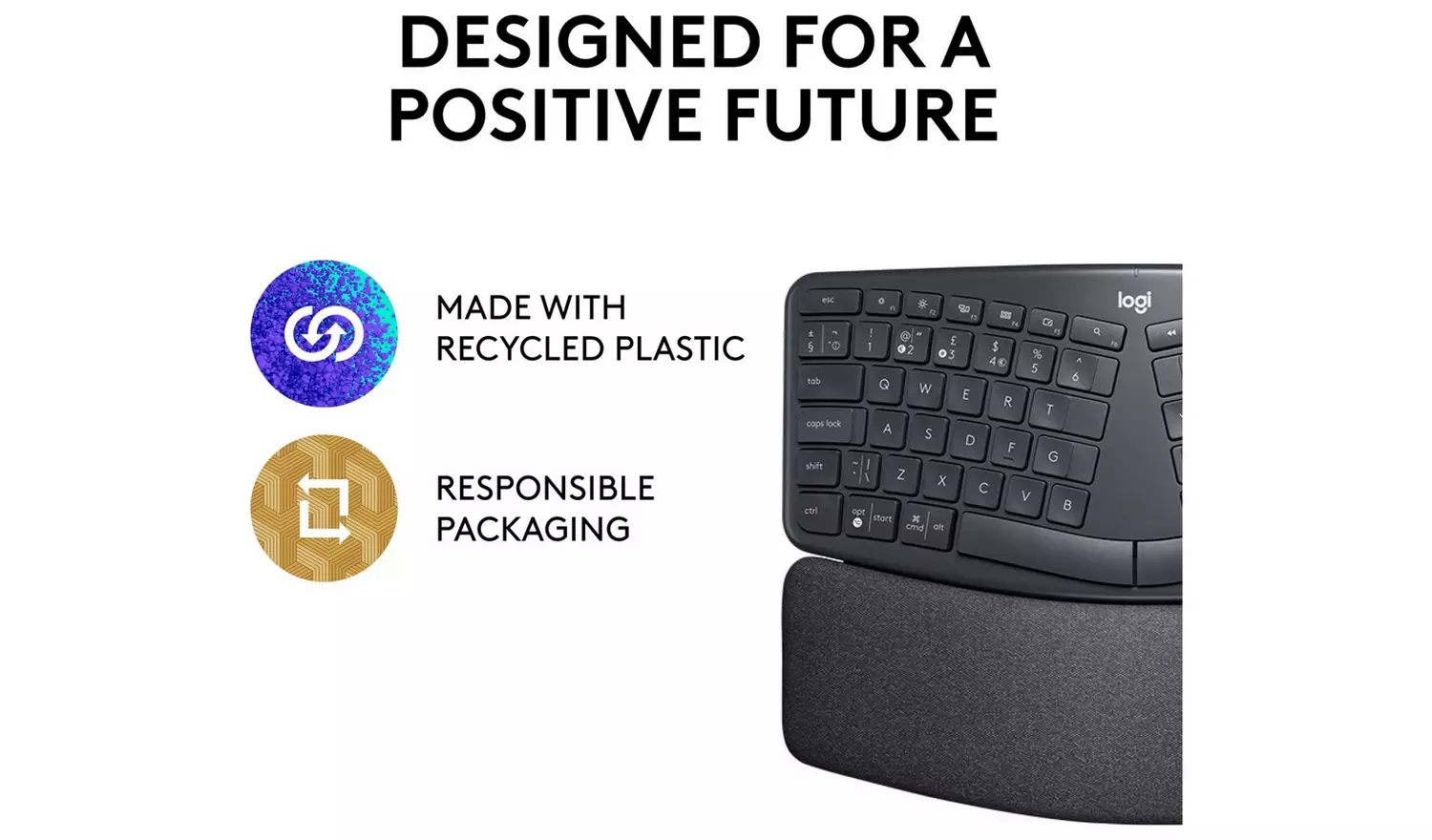 Logitech ERGO K860 Wireless Ergonomic Keyboard - Grey