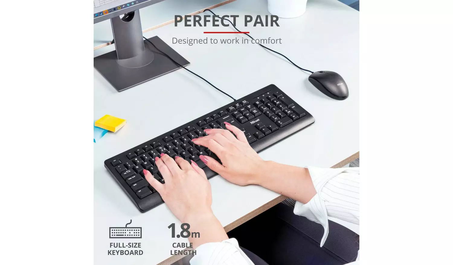 Trust Primo Wired Keyboard and Mouse Deskset