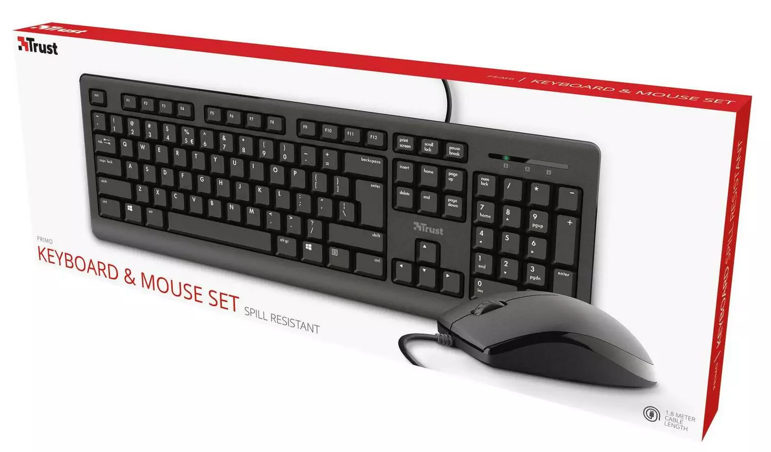 Trust Primo Wired Keyboard and Mouse Deskset