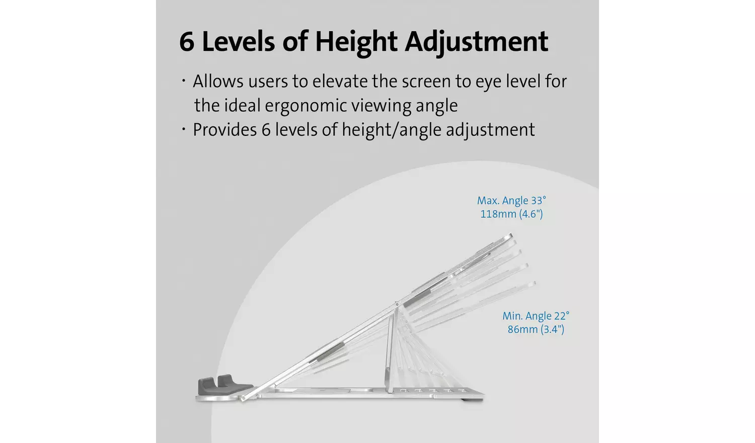Kensington Aluminium Laptop Riser - Silver