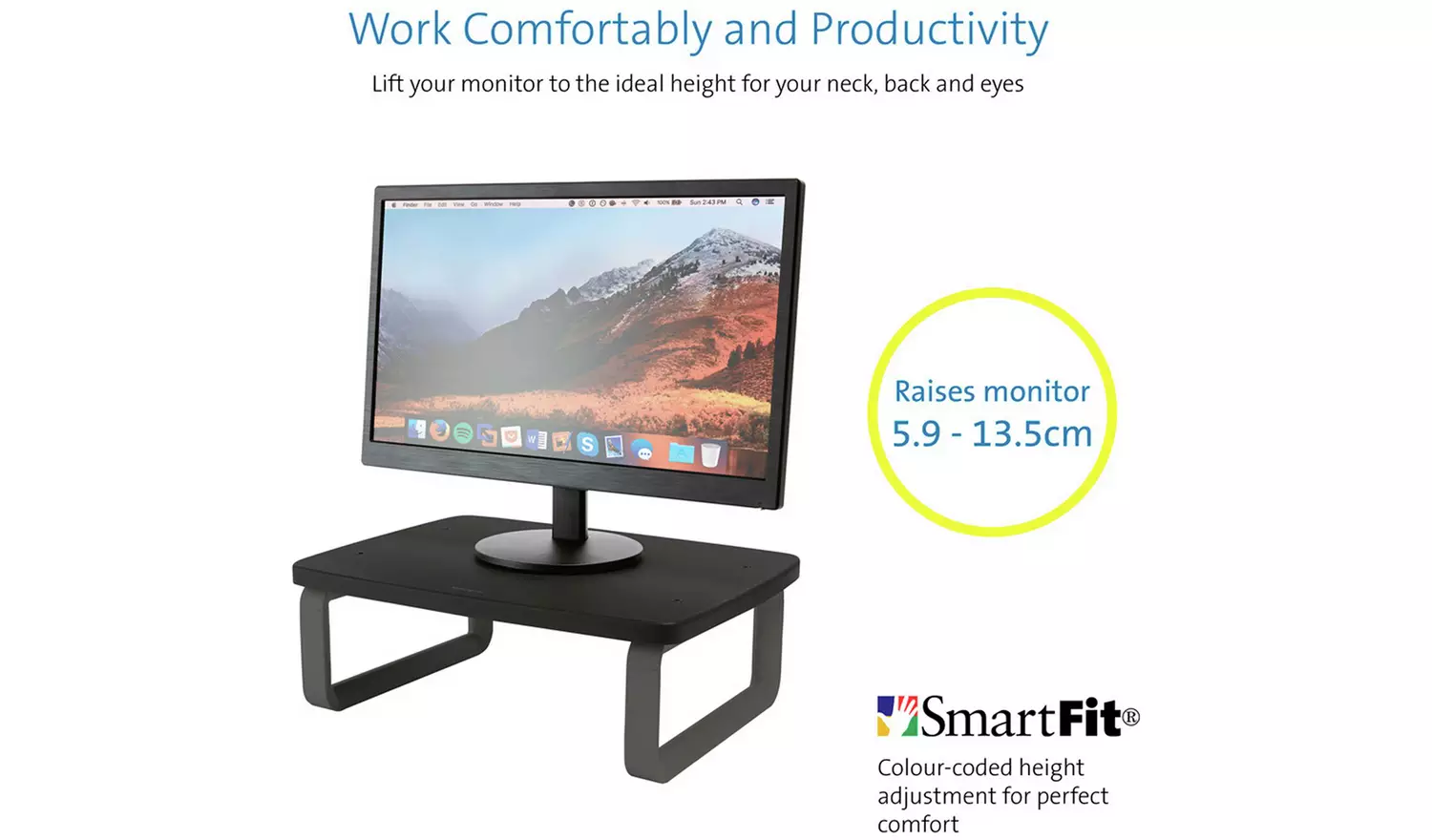 Kensington SmartFit Monitor Stand Plus - Black