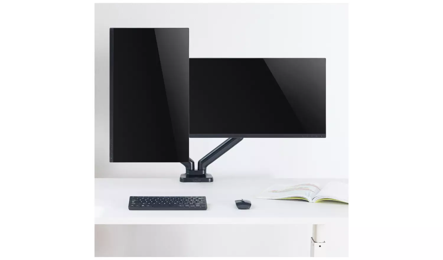 ProperAV Dual Swing Arm Monitor Mount Gas Spring 17-32 Inch