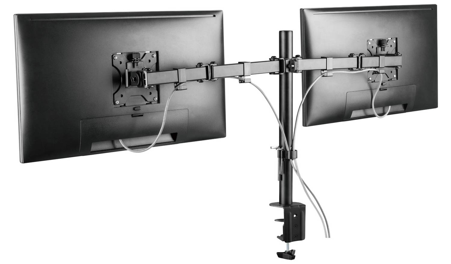 ProperAV Dual Swing Arm Desk PC Monitor Mount 17-32 Inch