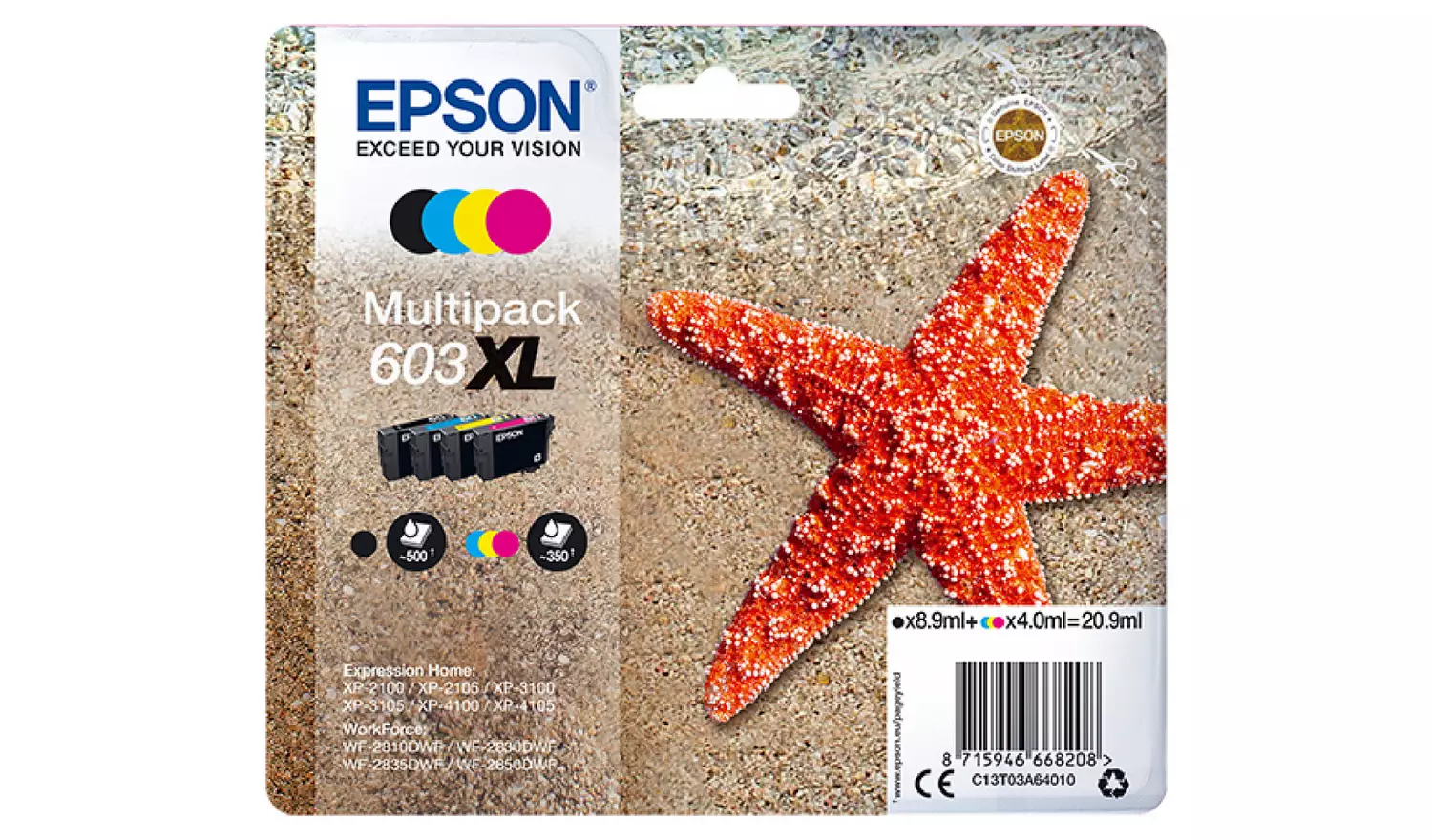 Epson 603 XL High Capacity Ink Cartridges - Black & Colour