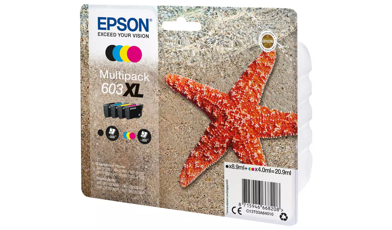 Epson 603 XL High Capacity Ink Cartridges - Black & Colour