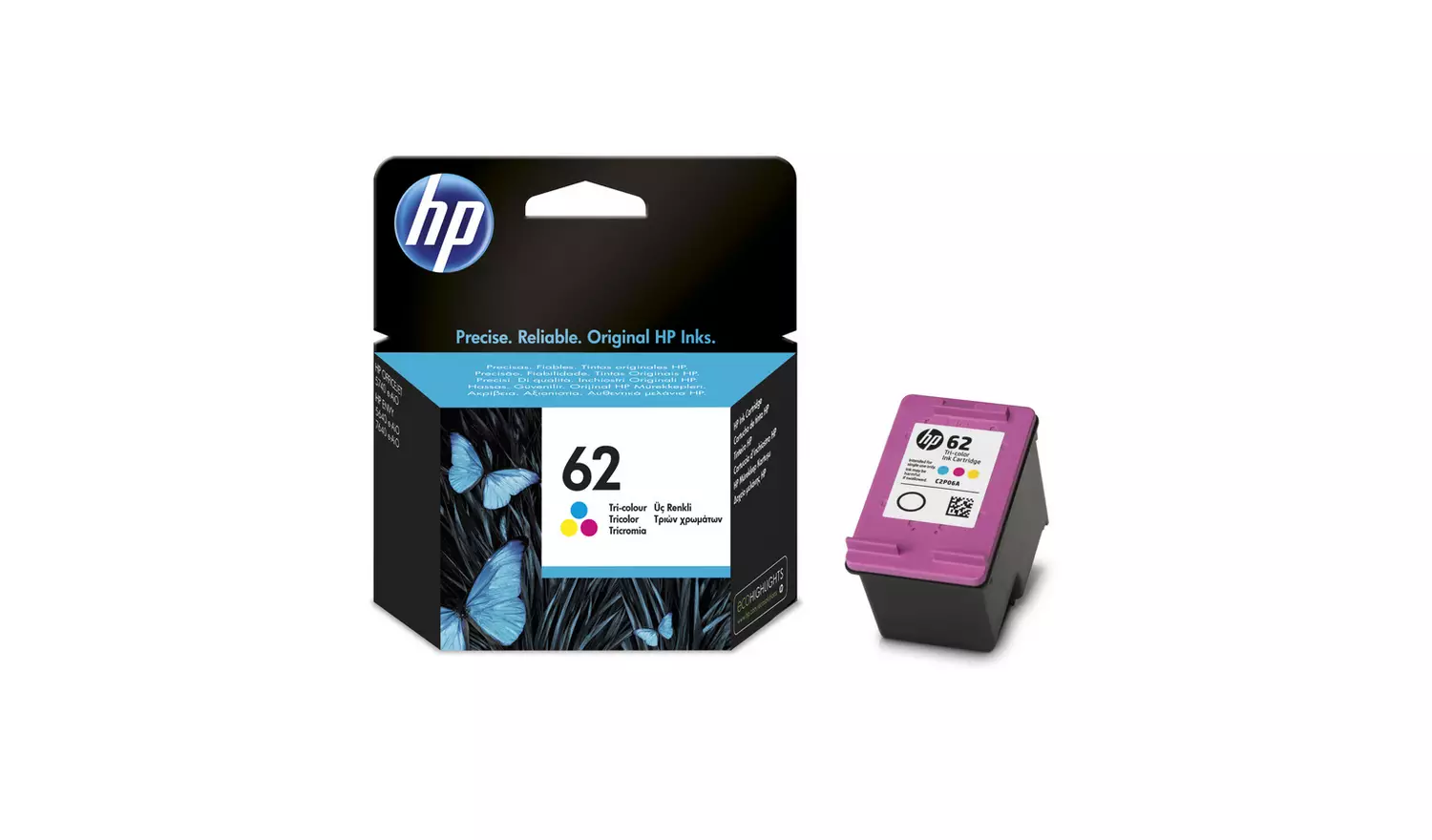 HP 62 Colour Original Ink Cartridge & Instant Ink Compatible
