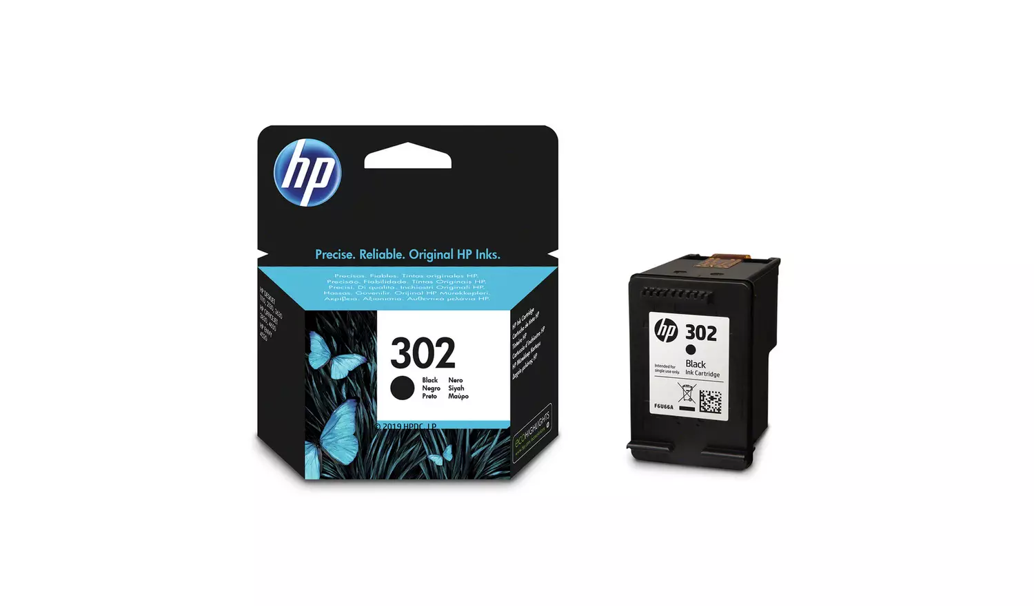 HP 302 Black Original Ink Cartridge & Instant Ink Compatible