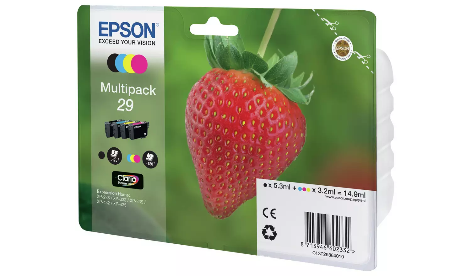 Epson 29 Strawberry Ink Cartridges - Black & Colour