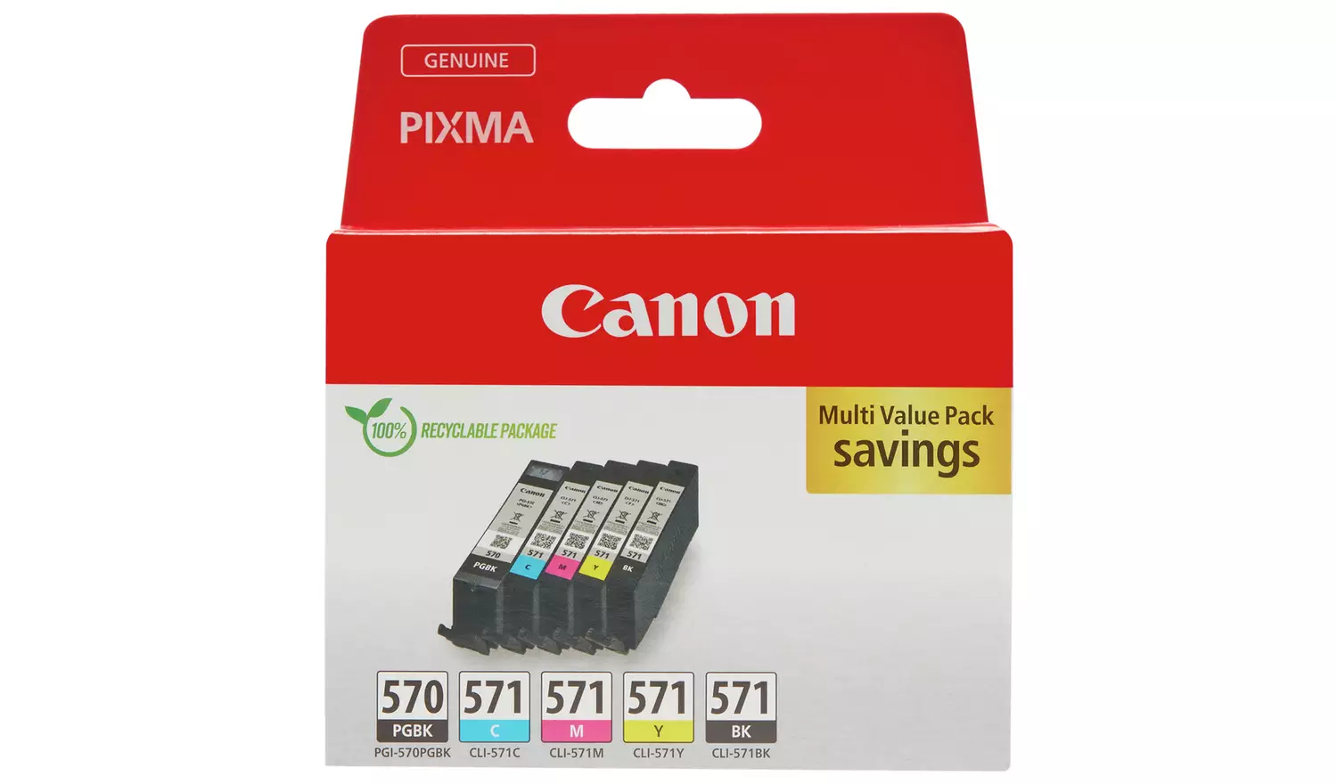 Canon PGI-570 & CLI-571 Ink Cartridges - Black & Colour