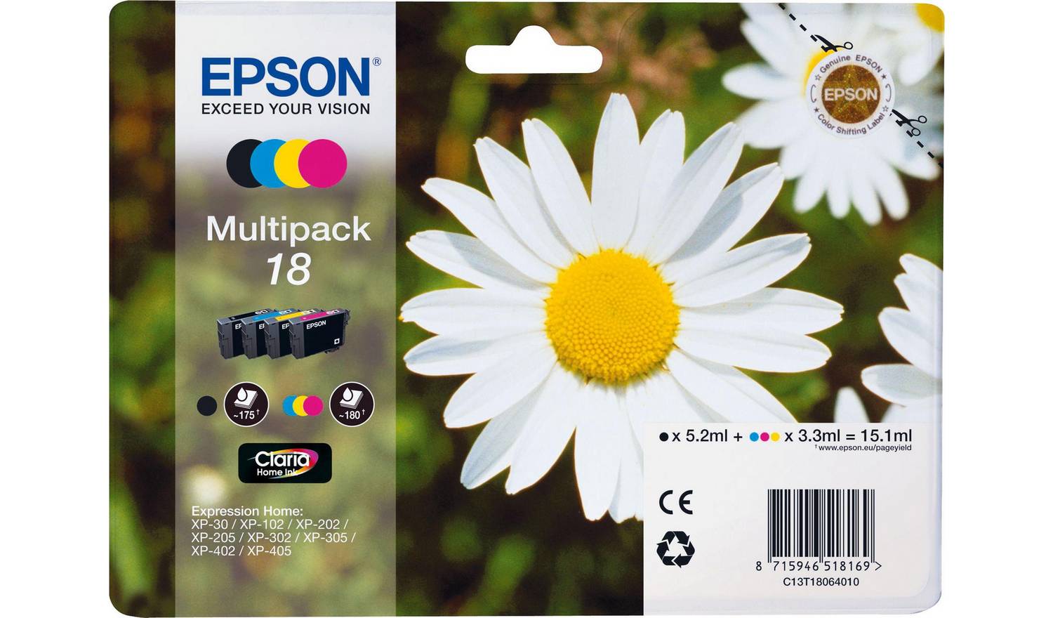 Epson 18 Daisy Ink Cartridges - Black & Colour