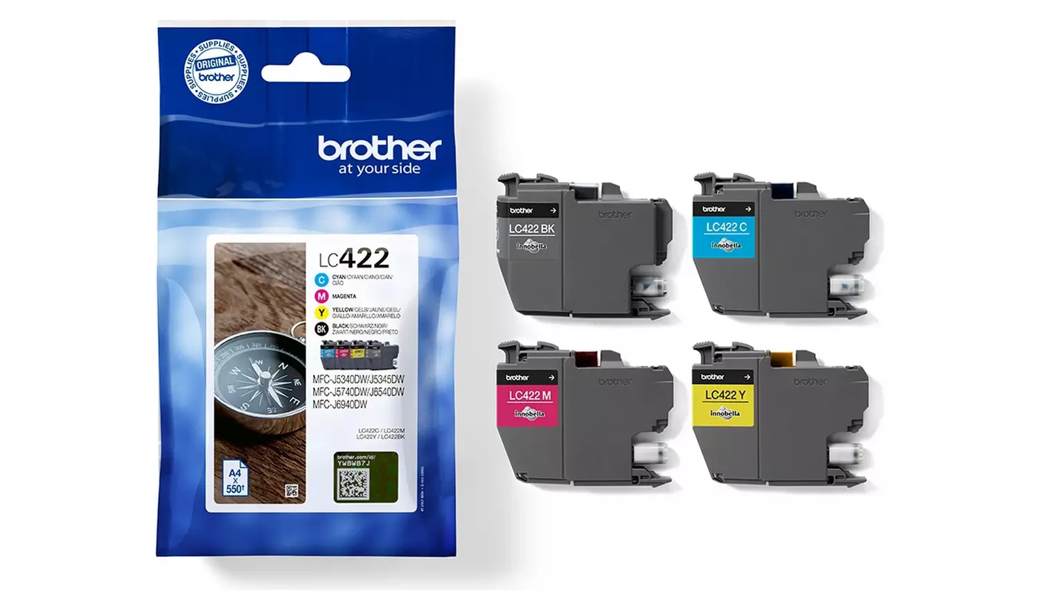 Brother LC422VAL Original Ink Cartridge - Black and Colour